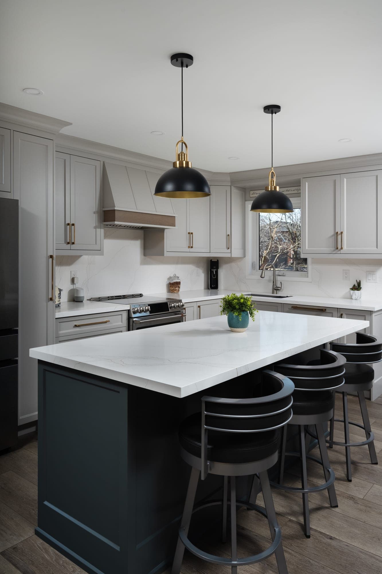 Charcoal & Brass - custom kitchen project by Kas Kitchens
