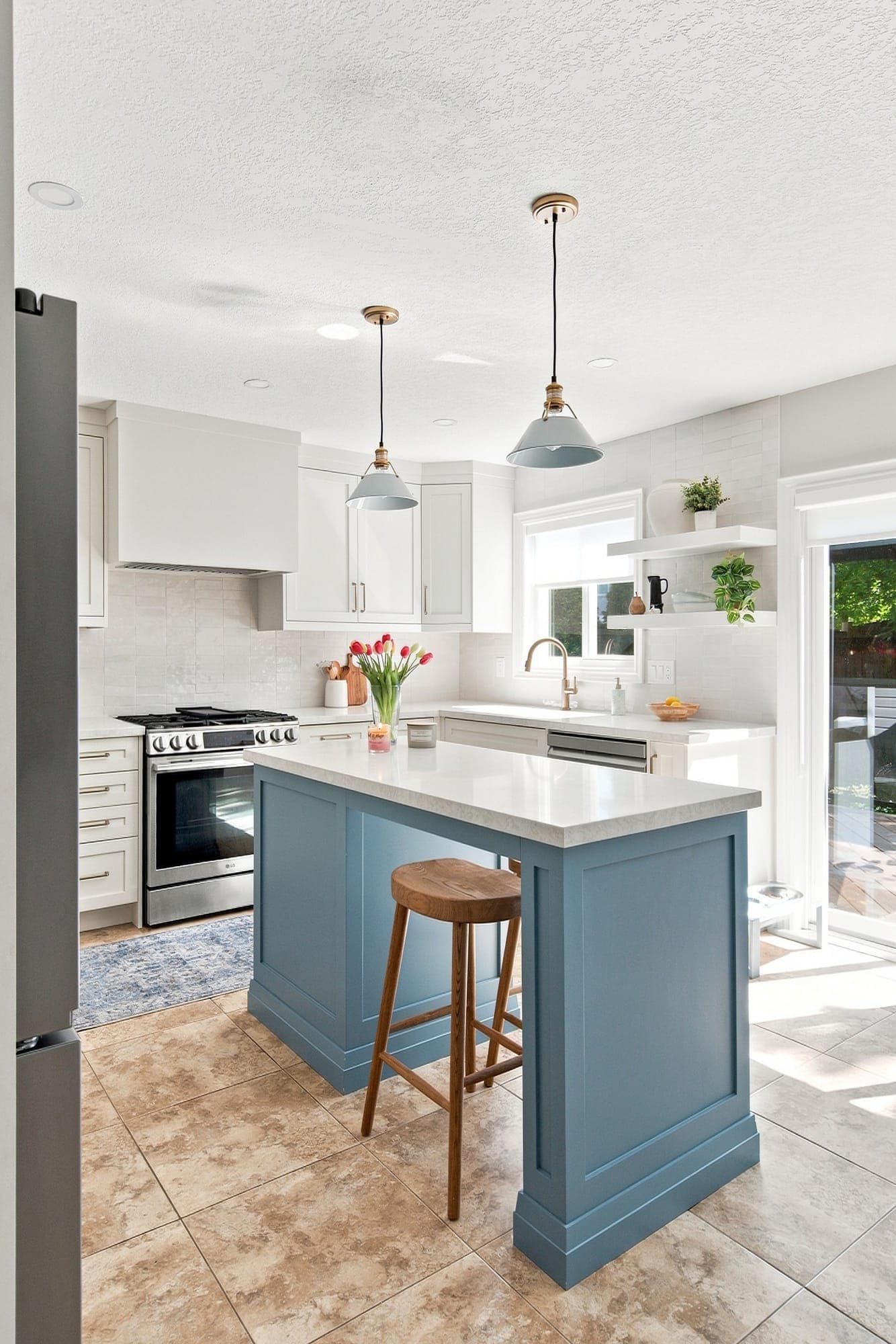 Slate Blue & Brass - custom kitchen project by Kas Kitchens